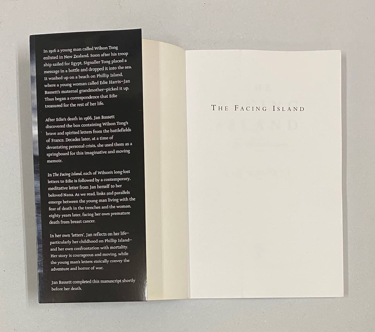 The Facing Island, A Personal History by Jan Bassett 2002 SC - Image 2