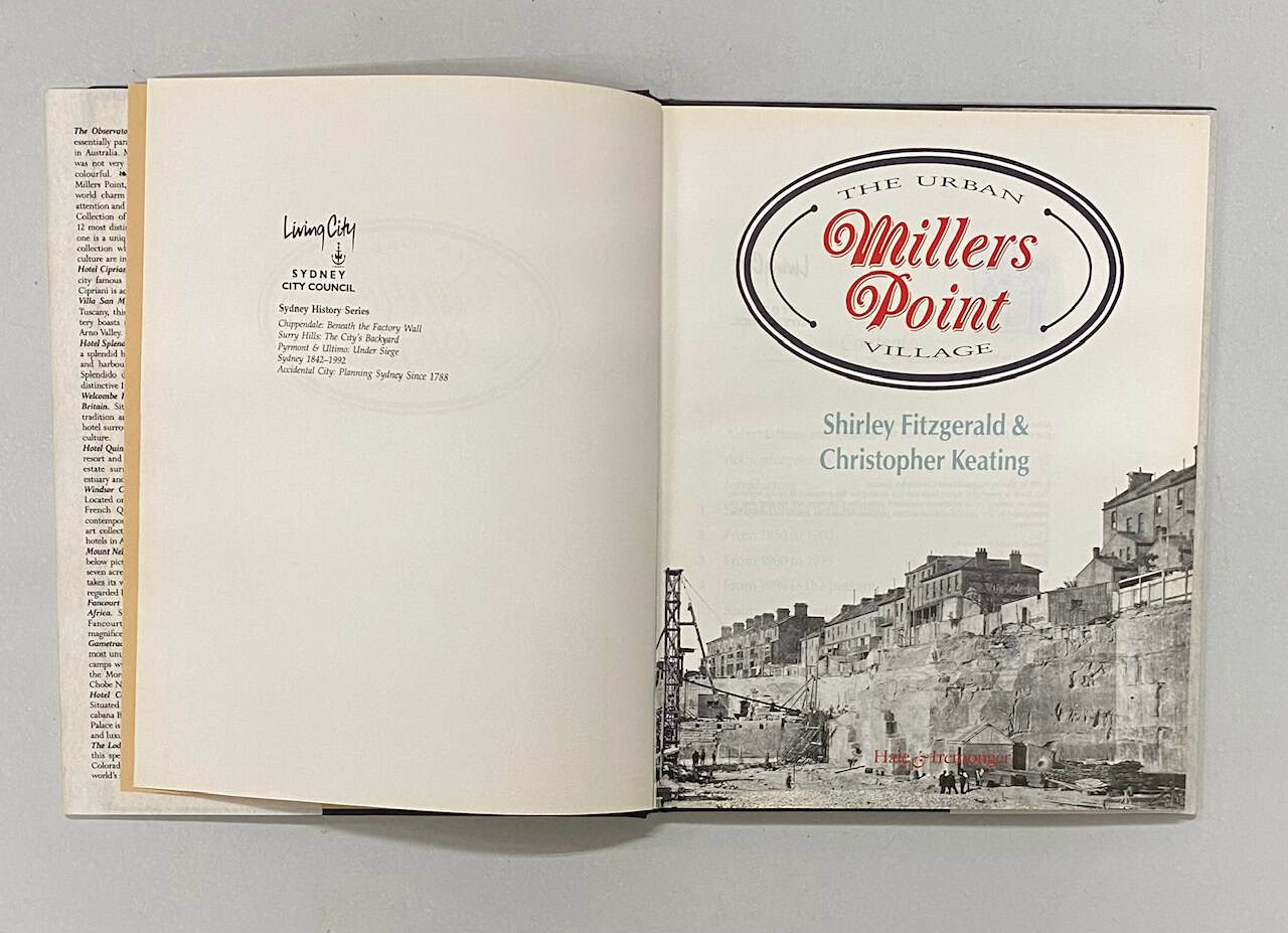 Millers Point: The Urban Village (Sydney History Series) 1991, HBDJ - Image 4